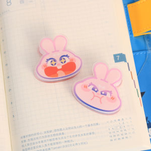 Cute Fun Student Document Plastic Stationery Acrylic Photo Clip PP Clip High Aesthetic Value Cartoon Style Notebook Organizer