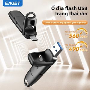 Ổ Đĩa Flash EAGET SU50 Tốc Độ Cao USB3.2 Type-C Hai Cổng 512GB 1TB 2TB Ổ Cứng Thể Rắn Di Động Bằng Kim Loại Với Tốc Độ Đọc 560MB/s