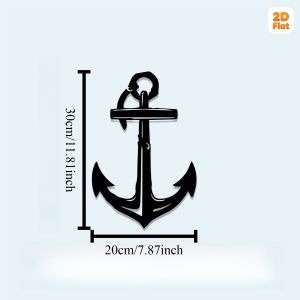 CIFbuy | CIFBUY Wrought Iron Wall Decor Metal Anchor Wall Art Nautical Coastal Home Decoration Living Room Bedroom Decor Seafarer Gift