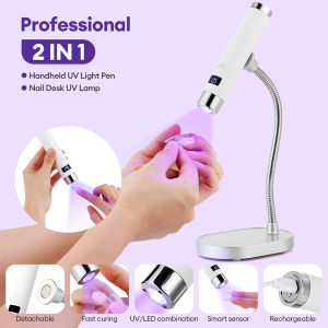 Portable Nail Dryer Light Nail Lamp Rechargeable Gel Nails Lamp With Flexible Hose LED Therapy Light Nail Art Tools
