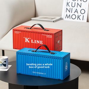 Red Gift Packaging Box Portable Container for Baked Goods