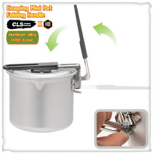 Camping Mini Pot Folding Handle Outdoor Aluminum Alloy With Cover Multifunctional Cookware Hiking Picnic Brewing Coffee Milk Pot