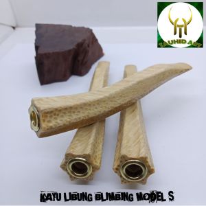 once pipa sedotan kayu libung varian asli original