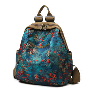 Casual Backpack Fashionable All-Match Womens Travel Lightweight Schoolbag Multi-Functional Oxford Cloth Backpack Large Capacity Mummy Bag