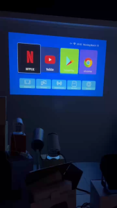 【Netflix Supported】A10 Projector 360° Rotation Projector Portable 4K Mini Android 11 UHD 1080P Home Theater Projector Audio Hdmi Phone Screen Automatic Usb Wireless Cinema