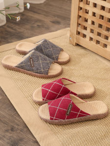 Elderly Non-Slip Slippers Tendon Bottom Mute Cotton Linen Linen Slippers For Home Mens Home Home Floor Womens Sandals