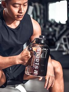 1700ml Outdoor Sport Water Bottle Pc Material Precise Scale Portable Large Capacity Gym Fitness Water Cup
