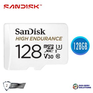 SanDisk High Endurance 128GB 256GB 512GB Micro SDXC V30 U3 Class 10 Memory Card with Adapter Up to 100MB/s