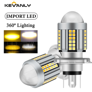 KEVANLY | 1PC H6 H4 BA20D Super Bright Motorcycle Headlight CSP LED Motor High/Low Beam Led Bulbs Auto Bike Fog Motor Scooter Lamp ATV 12V