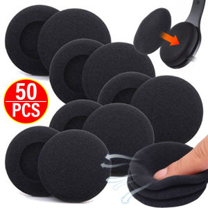50PCS Dustproof Foam Ear Pads Replacement Cushions Headphone Soft Protective Sleeve Earphone Headset Disposable Sponge Cover