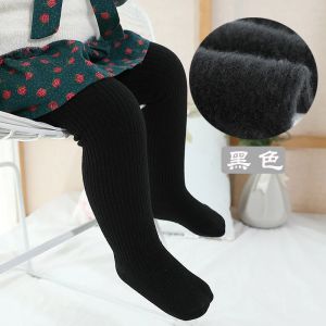 0-6Y Winter Infant Baby Girls Fleece Lining Stripes Leggings Plus Thick Warmth Cotton Tights Toddler Kids Keep Warm Pantyhose