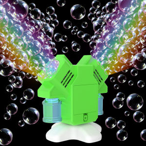 Childrens Bubble Toy Double Head Rotating Light Bubble Machine Toy Parent Child Outdoor Game Without Battery Bubble Water