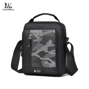 LouisWill Fashion Mens Shoulder Bag Messenger Bag Travel Bag Business Bag Large Capacity Handbag Lightweight Casual Bag Fashion Leisure Sport Street Bag for College Student