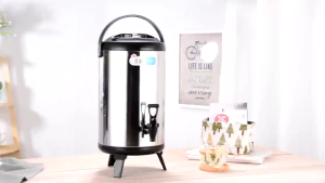 【 SG stock supply 】 Stainless steel hot and cold universal insulated pot for milk tea coffee milk tea insulated bucke
