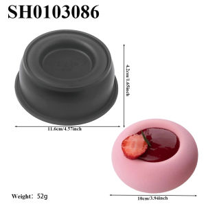 1 or 6 or 15-Cell Round Concave Design Mousse Cake Moulds Kitchen Food Grade Silicone Chocolate Mold Pudding Dessert Tools