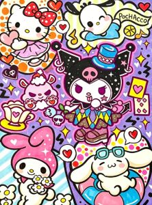 TOPTOY | Adult Jigsaw Puzzle 500/1000 Pieces Puzzle Cute Sanrio Characters Paper Puzzle Decorative Painting Exercise Brain Thinking
