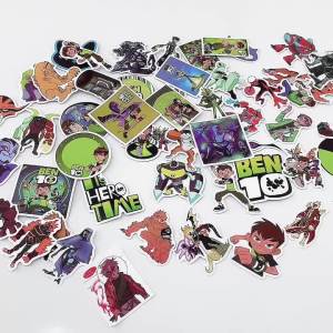 Bandai | Gói Nhãn Dán Anime - Ben 10 Nhân Vật Hành Động Alien Omnitrix Four Arms Wildmutt Mô Hình Trang Trí Quà Tặng Cho Người Hâm Mộ & Nhà Sưu Tầm