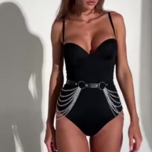 Phụ Kiện Trang Trí Thân Hình Bằng Dây Xích PU Phong Cách Gothic Dành Cho Nữ Dùng Làm Phụ Kiện Phối Lớp Cho Lễ Hội Và Phong Cách Đường Phố