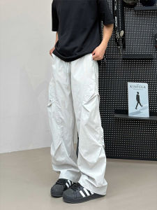 Quần Ống Rộng Nhanh Khô Ice Silk Mùa Hè Mỏng Phong Cách Mỹ Ngoài Trời Gấp Gọn Quần Ống Rộng Quần Áo Bảo Hộ Lao Động Cho Nam