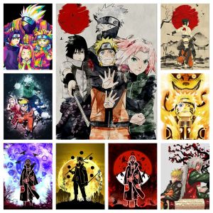 Naruto DIY Japanese Anime Diamond Painting Kit Cartoon Cross Stitch Embroidery Uchiha Itachi Mosaic Home Decoration Kids Gift