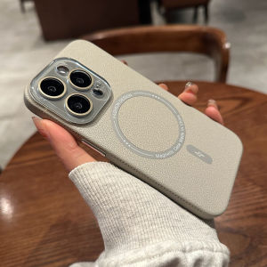 CrashStar Magsafe รูปแบบหนังปลอดภัยเคสโทรศัพท์กันกระแทกแข็งระบายความร้อนบางพิเศษสำหรับ iPhone 15 14 Pro Max Plus 13 12 Pro Max ชาร์จไร้สายเคสโทรศัพท์แฟชั่นเรียบง่ายพร้อมเลนส์คลุมทั้งหมดป้องกันกล้องขายดี