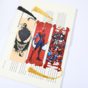 Spider-Man & Venom Acrylic Bookmark with Tassel Charm Collectible Gift for Superhero Lovers Birthday Gift