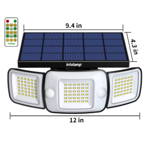 Solar Lights Outdoor with 3 Modes Motion Sensor Super Bright Wall Lamp IP65 Waterproof Street Light for Garden Yard Path Garage