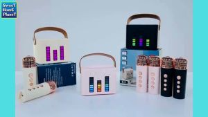 Q2 Family Karaoke Set Kids Karaoke 3D Sound Karaoke Speaker Portable Mini Karaoke System Solo Singing Handheld Rechargeable Karaoke Machine