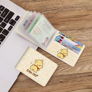 New Winnie the Pooh Multi-Functional Driver License Protection Cover Driving License Motor Vehicle Two-In-One Couple License Book Leather Cover