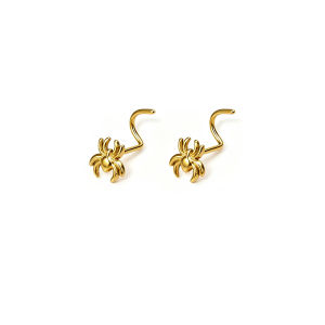 2pcs Realistic Spider Nose Ring Studs Stainless Steel Nostril Piercing Jewelry Earrings 20G