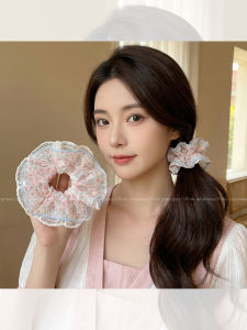 PINK EMPRESS | Soft Bubble Cloth Pink Floral Big Bow Hair Band