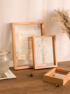 Khung Ảnh Bằng Gỗ Nguyên Khối Hai Mặt Trong Suốt Khung Ảnh Treo Tường Hình Chữ Nhật Không Có Hình Ảnh Khung Ảnh Hoa Ép