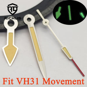 RICHUS Watch Accessories VH31 Watch Hands Green Luminous Fit VH31 Movement Watch Accessories