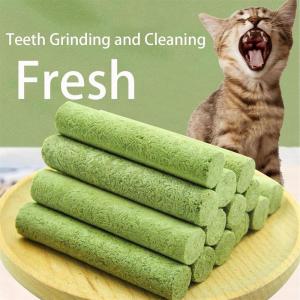 6pcs Cat Grass Teeth Cleaning Sticks Pet Snacks for Hairball Removal and Dental Care Cat Baby Cat Teeth Cleaning Sticks Chew Toy