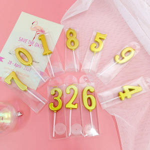 AN Lilin Angka Metalik / Lilin Ultah Angka / Lilin Ulang Tahun Angka Gold COD