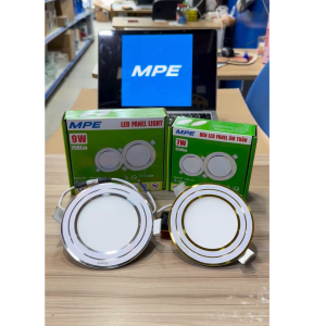 (MPE) Đèn Led Panel âm trần tròn Viền Bạc Viền Vàng 7W 9W 12W Ánh sáng Trắng 6500K Đổi 3 màu RPL