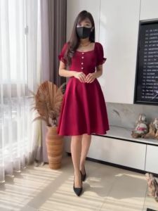 Dress Sabrina Wanita Scuba Premium 7821