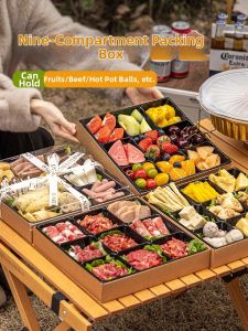 Nine-compartment Disposable Food Tray
