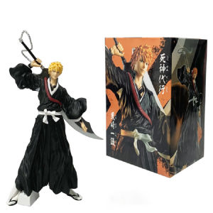 Bandai | 21cm Bleach Anime Figure Kurosaki Ichigo Action Figure Aizen Sousuke/Hitsugaya Toushirou Figurine PVC Model Collection Toys Gift