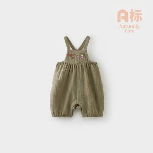 Wismorni | Summer Breathable Cotton Baby Overalls Lightweight Versatile Pants