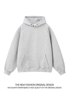 OULUDE | Heavyweight Hooded Mens Gray Sweater 480g