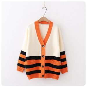 CARDIGAN POCKET TWO RAINBOW / KARDIGAN  RAJUT WANITA / CARDIGAN KEKINIAN