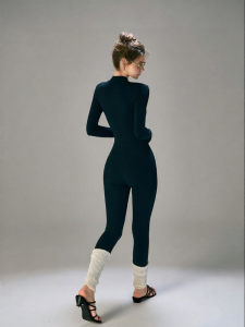 MITAOGIRL | Spring Autumn New Fashionable Turtleneck Long Sleeve Jumpsuit Yoga Suit