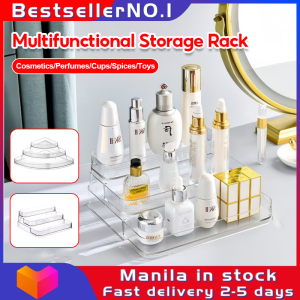 Bestseller 3 layer Desk Display Stand Clear Cosmetic Display Organizer Vanity Countertop Spices Lotion Perfume Stand Holder Skincare Storage Case