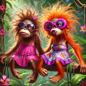 Acrylic Paint By Numbers Gorilla Couple Pattern Painting By Numbers on Canvas Coloring By Number for Adults Paint Digital Art
