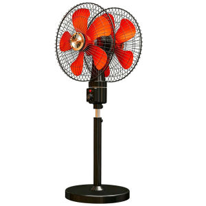 Powerful Commercial Grade 360 Degree Rotation Double Head Floor Fan