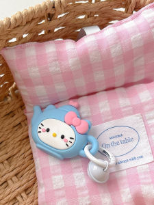 Cartoon Kitty Cat Silicone Anti-Lost Tracker Cover with Bell for Apple AirTag Digital Accessories Orange Pear Xiren