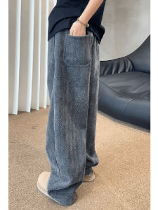 กางเกงวอร์มทรงหลวมสไตล์ย้อนยุคสำหรับผู้ชาย ทรงตรง ลายม้าลาย กางเกงขายาวทรงตรง ทรงหลวม กางเกงขายาวทรงตรง