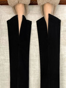 High Waist Straight Leg Black Micro Flared Pants for Women Spring Summer Autumn New Style Suit Pants Asymmetrical Design Casual Trousers