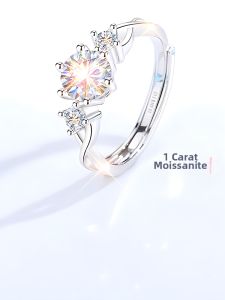 East Beauty | Moissanite Diamond Ring 999 Silver